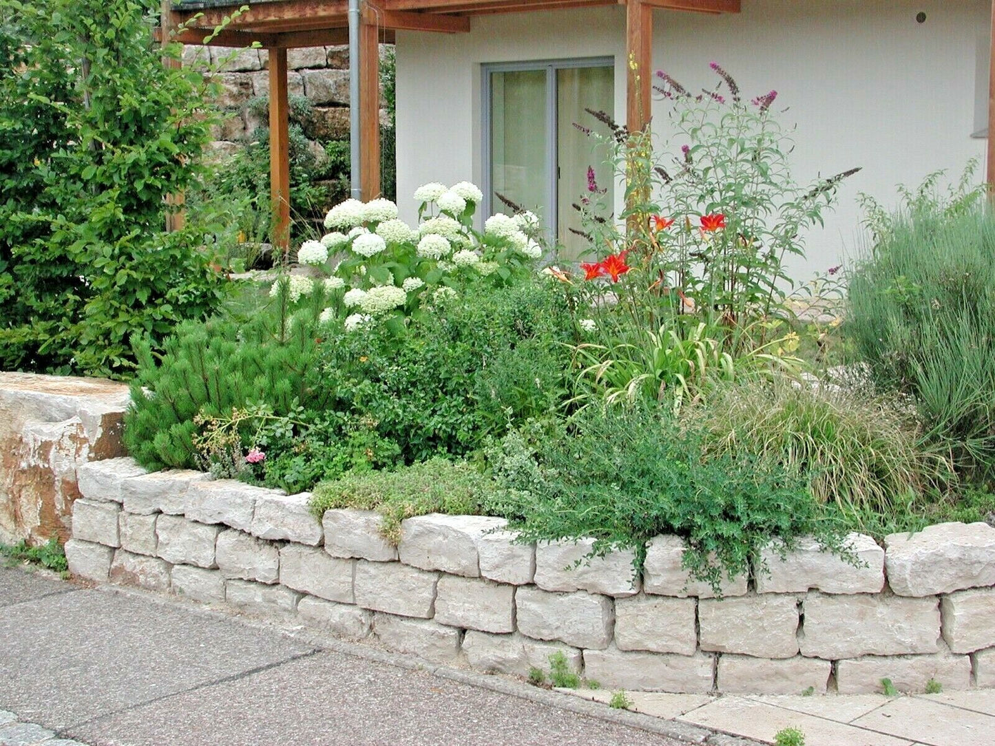 M12 Gartenmauer Mauerstein Dietfurter Kalkstein 1to. Sichtschutz Naturstein Jura